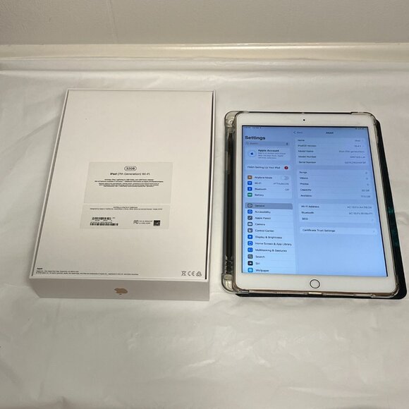 Apple iPad 7th Generation A2197 32GB Wi-Fi 10.2in Rose Gold + Pencil 1st Gen - Picture 6 of 9